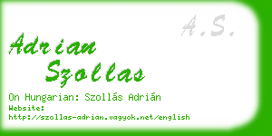 adrian szollas business card
