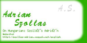 adrian szollas business card